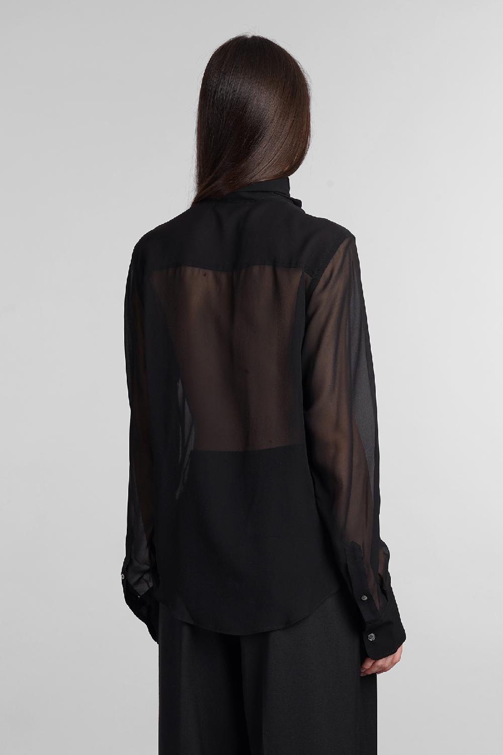 Deliberti Ami Paris Camicia in seta nera cod. 403273 - Deliberti The Luxury Shopping Negozio