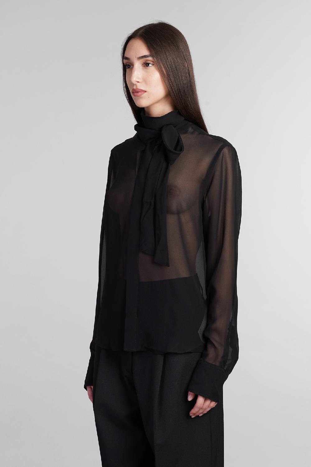 Deliberti Ami Paris Camicia in seta nera cod. 403273 - Deliberti The Luxury Shopping Negozio