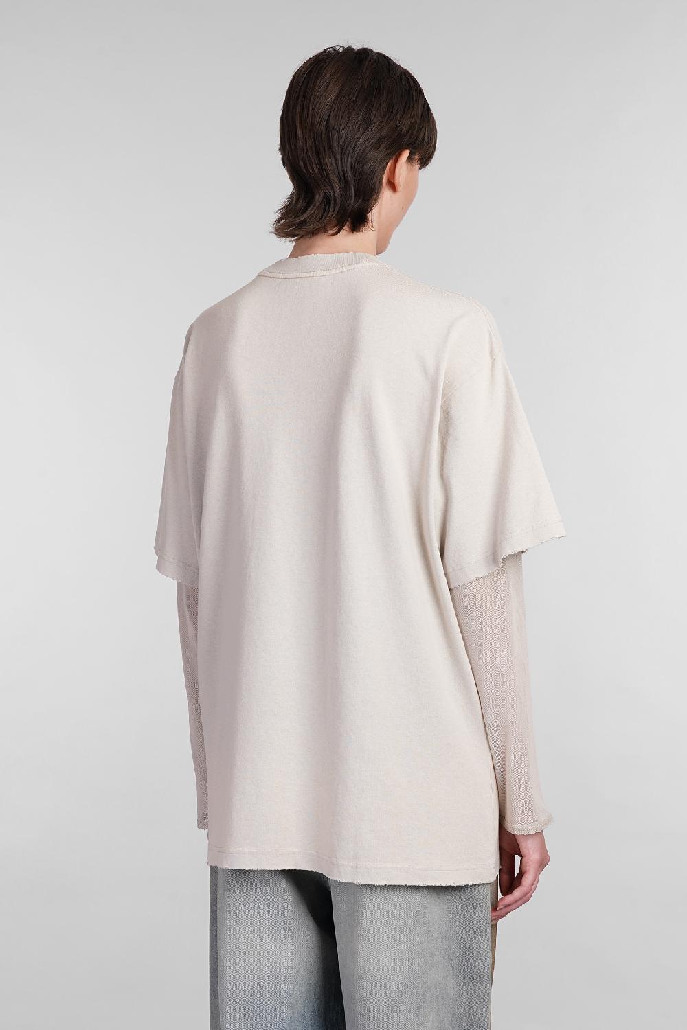 Deliberti Acne Studios T-shirt in cotone beige cod. 402970 - Deliberti The Luxury Shopping 2025