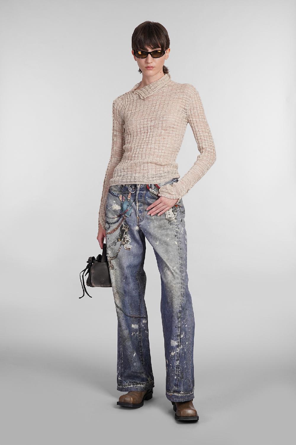 Deliberti Acne Studios Maglia in poliestere beige cod. 402967 - Deliberti The Luxury Shopping In Linea
