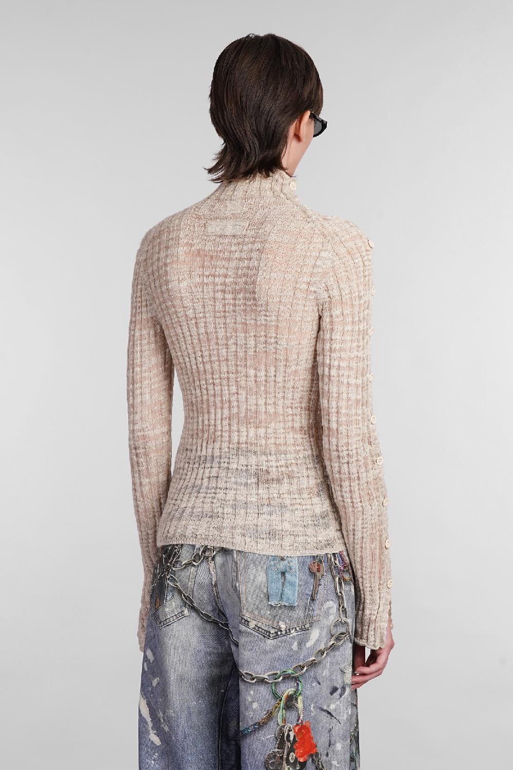 Deliberti Acne Studios Maglia in poliestere beige cod. 402967 - Deliberti The Luxury Shopping In Linea