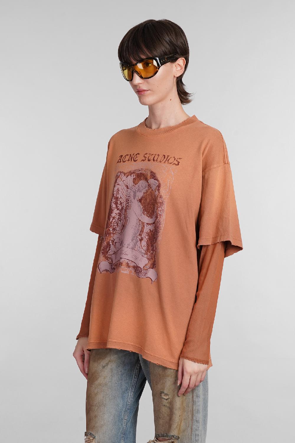Deliberti Acne Studios T-shirt in cotone arancione cod. 402966 - Deliberti The Luxury Shopping Promozione
