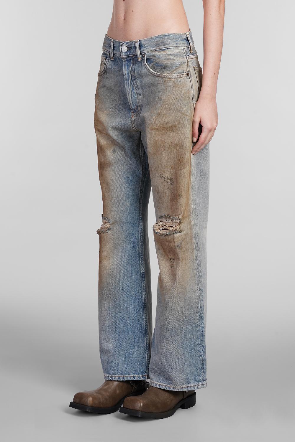 Deliberti Acne Studios Jeans in cotone celeste cod. 402626 - Deliberti The Luxury Shopping Spedizione Gratuita