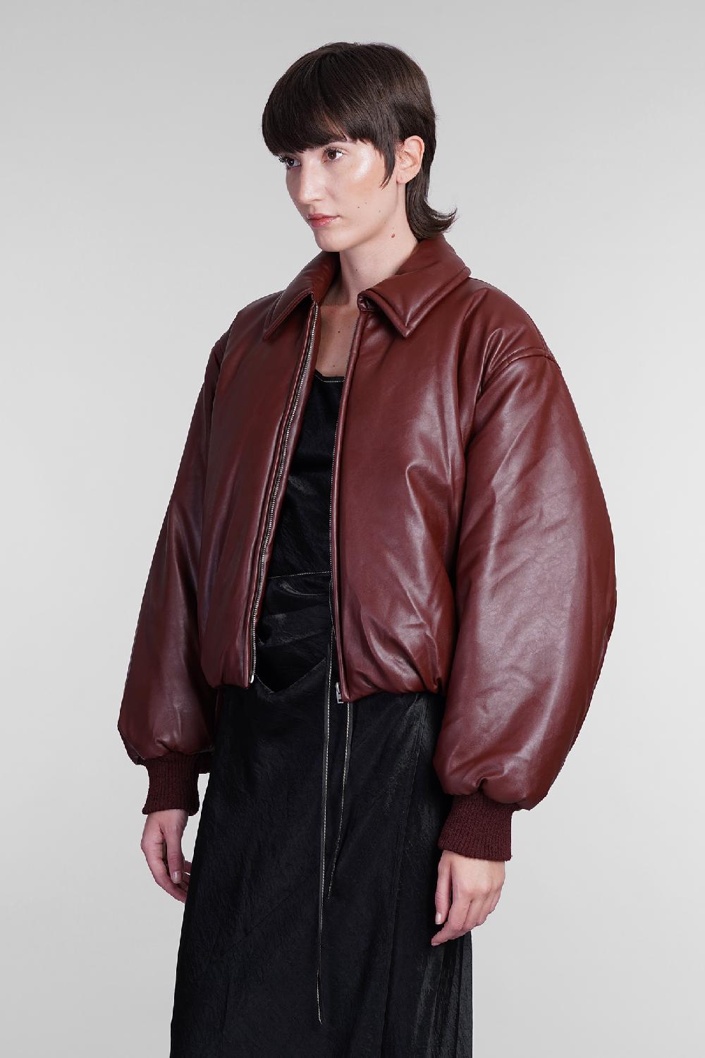 Deliberti Acne Studios Bomber in poliestere bordeaux cod. 405708 - Deliberti The Luxury Shopping Soddisfazione Garantita