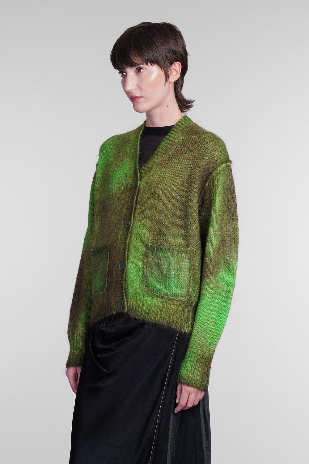 Deliberti Acne Studios Cardigan in lana verde cod. 405706 - Deliberti The Luxury Shopping Promozione Limitata