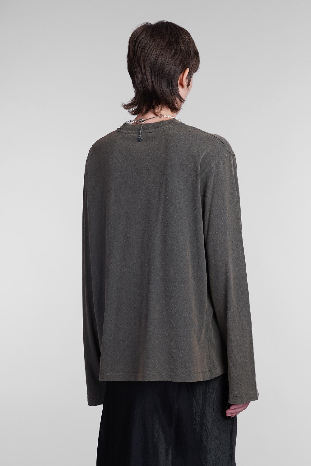 Deliberti Acne Studios T-shirt in cotone verde cod. 405710 - Deliberti The Luxury Shopping Prezzo Ridotto