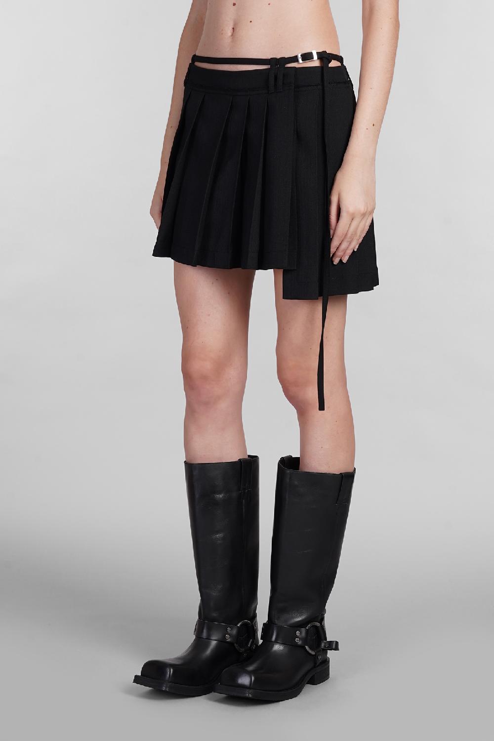 Deliberti Acne Studios Gonna in poliestere nero cod. 402642 - Deliberti The Luxury Shopping Sottocosto