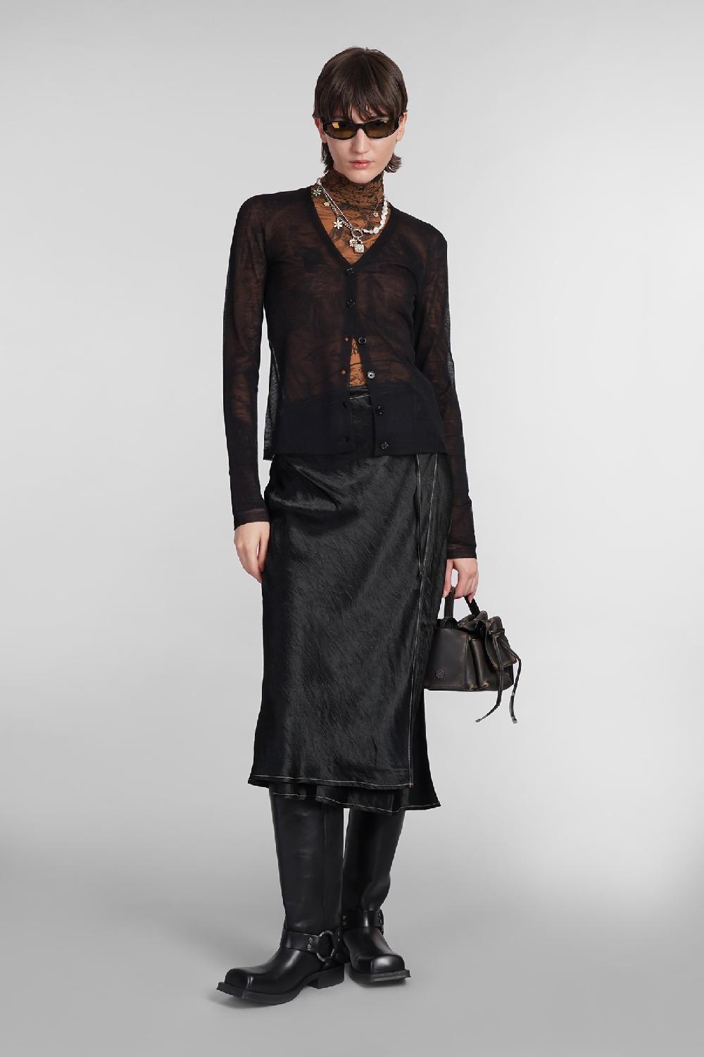 Deliberti Acne Studios Cardigan in lana nera cod. 402627 - Deliberti The Luxury Shopping Convenienza