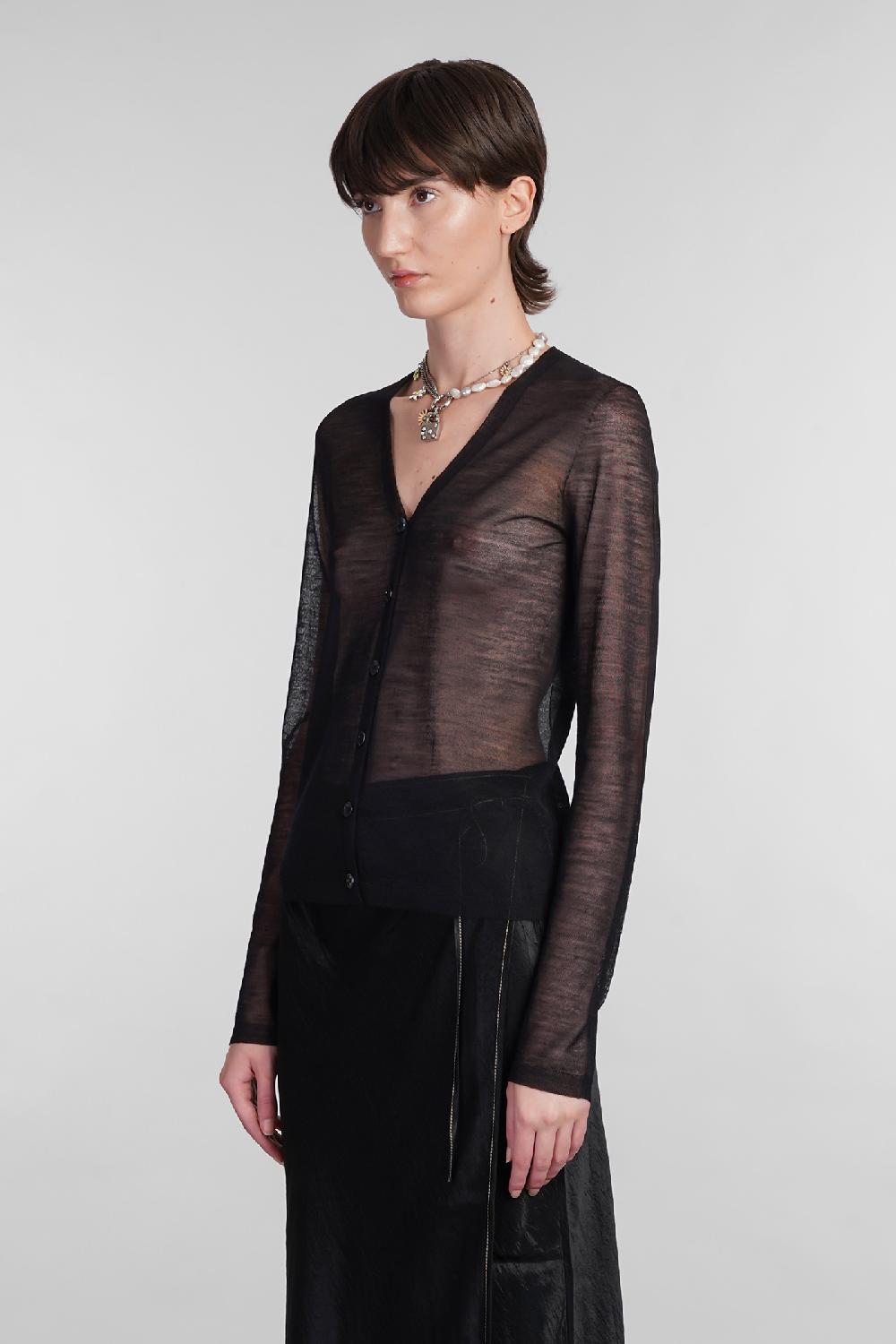 Deliberti Acne Studios Cardigan in lana nera cod. 402627 - Deliberti The Luxury Shopping Convenienza