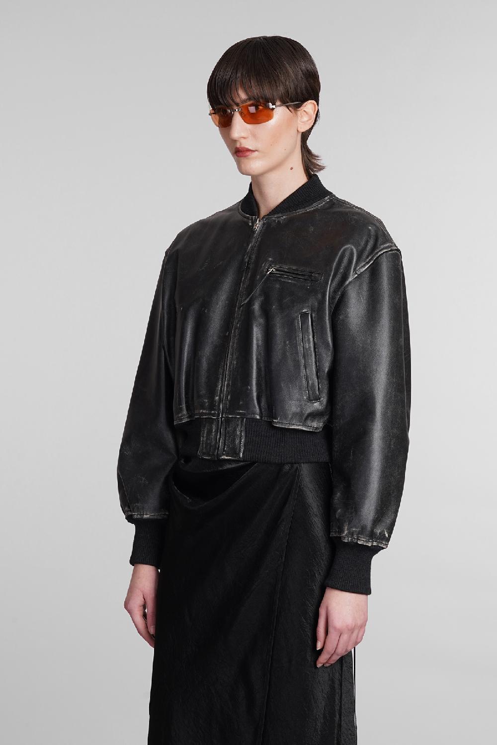 Deliberti Acne Studios Bomber in pelle nera cod. 395327 - Deliberti The Luxury Shopping Novità