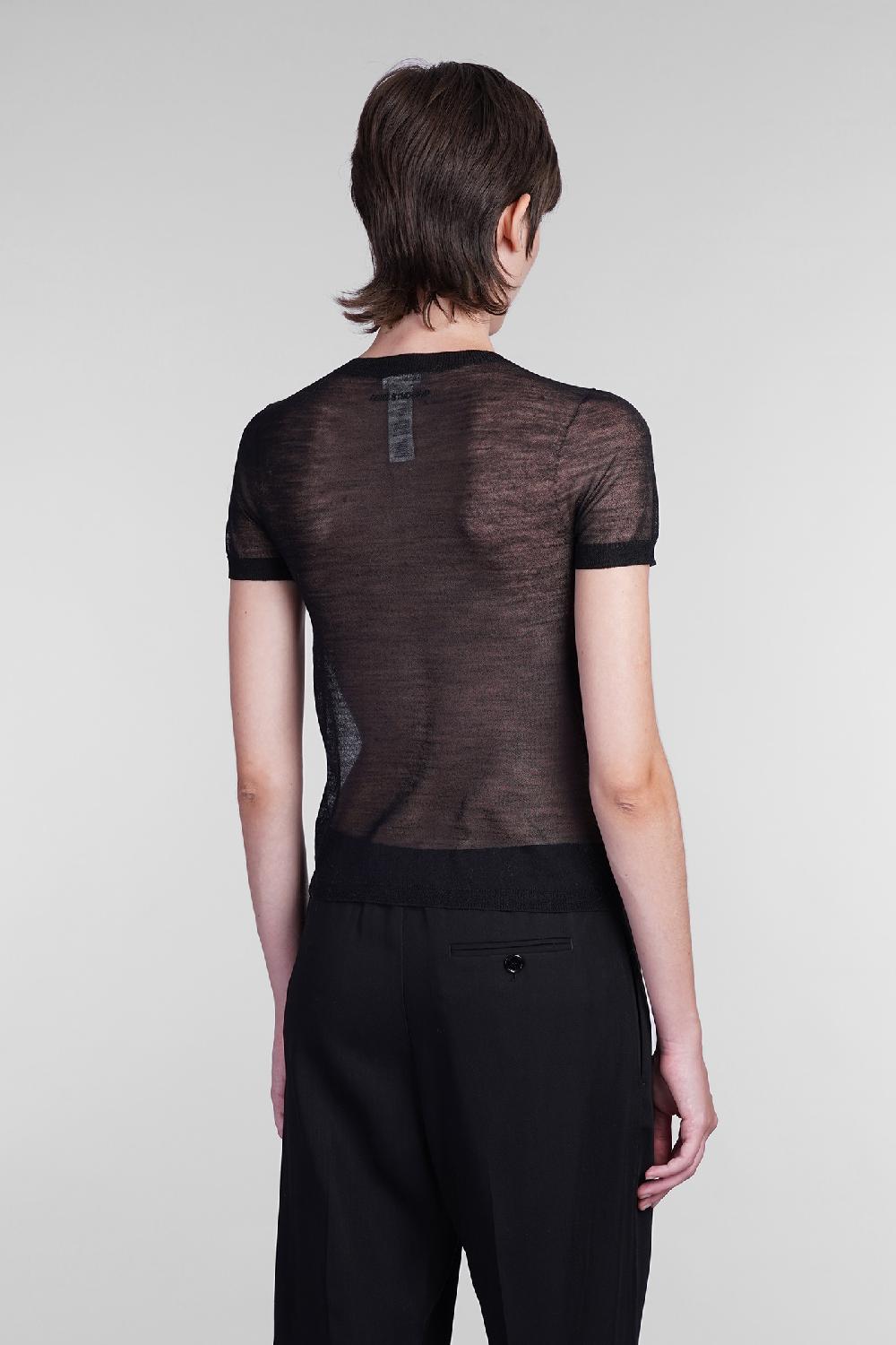 Deliberti Acne Studios T-shirt in lana nera cod. 406151 - Deliberti The Luxury Shopping Offerta