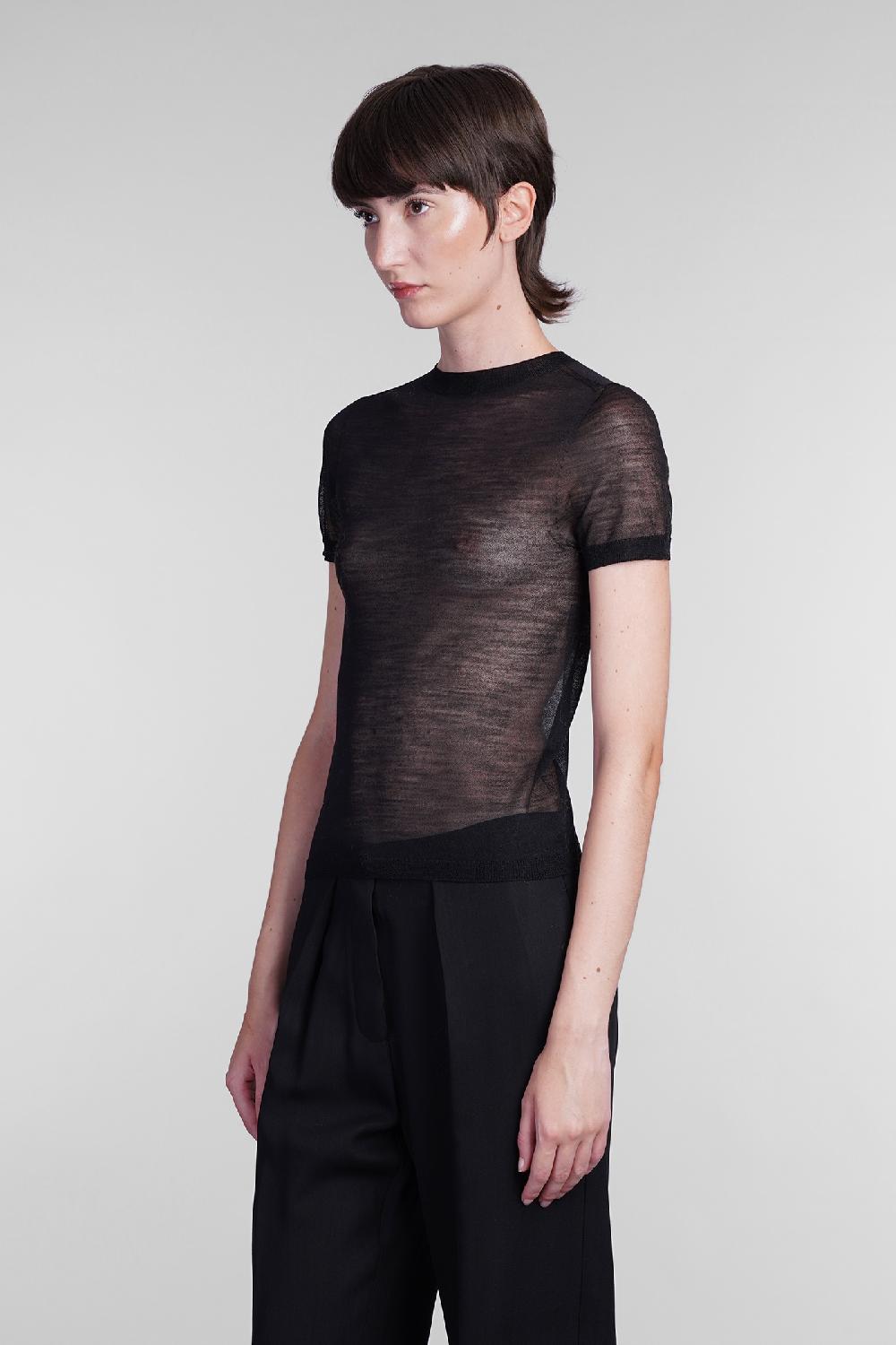 Deliberti Acne Studios T-shirt in lana nera cod. 406151 - Deliberti The Luxury Shopping Offerta