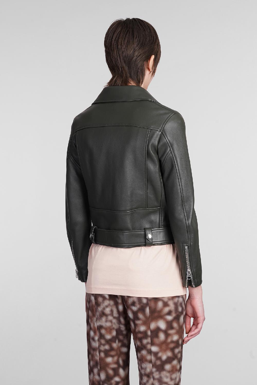 Deliberti Acne Studios Giacca biker mock in pelle verde cod. 344039 - Deliberti The Luxury Shopping Economico