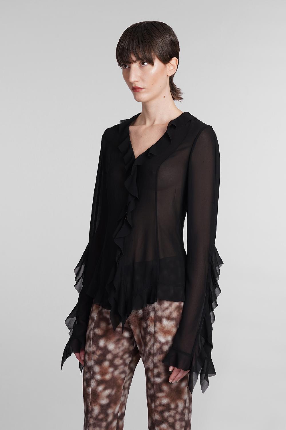 Deliberti Acne Studios Blusa in poliestere nero cod. 393898 - Deliberti The Luxury Shopping Online