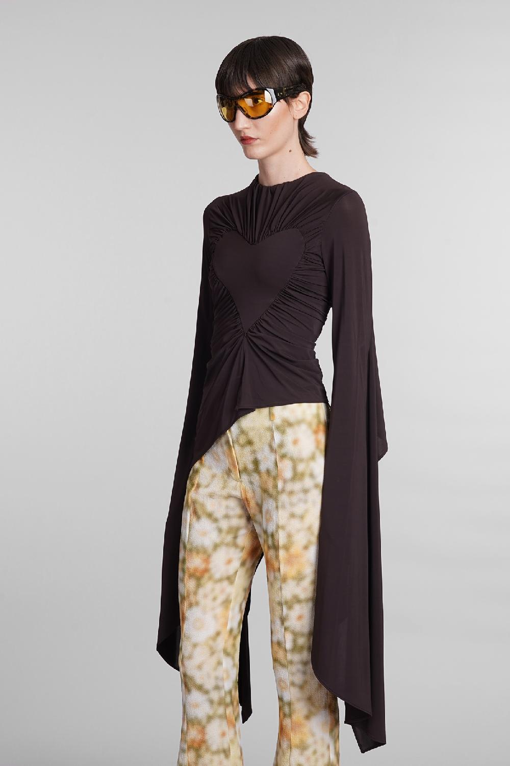 Deliberti Acne Studios Maglia in viscosa marrone cod. 395337 - Deliberti The Luxury Shopping In Vendita