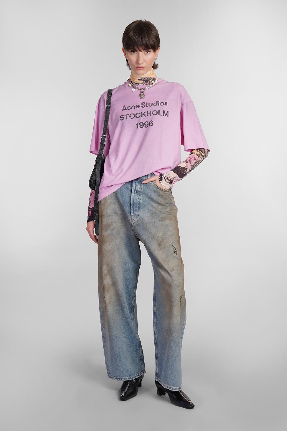 Deliberti Acne Studios T-shirt in cotone rosa cod. 402416 - Deliberti The Luxury Shopping Offerte