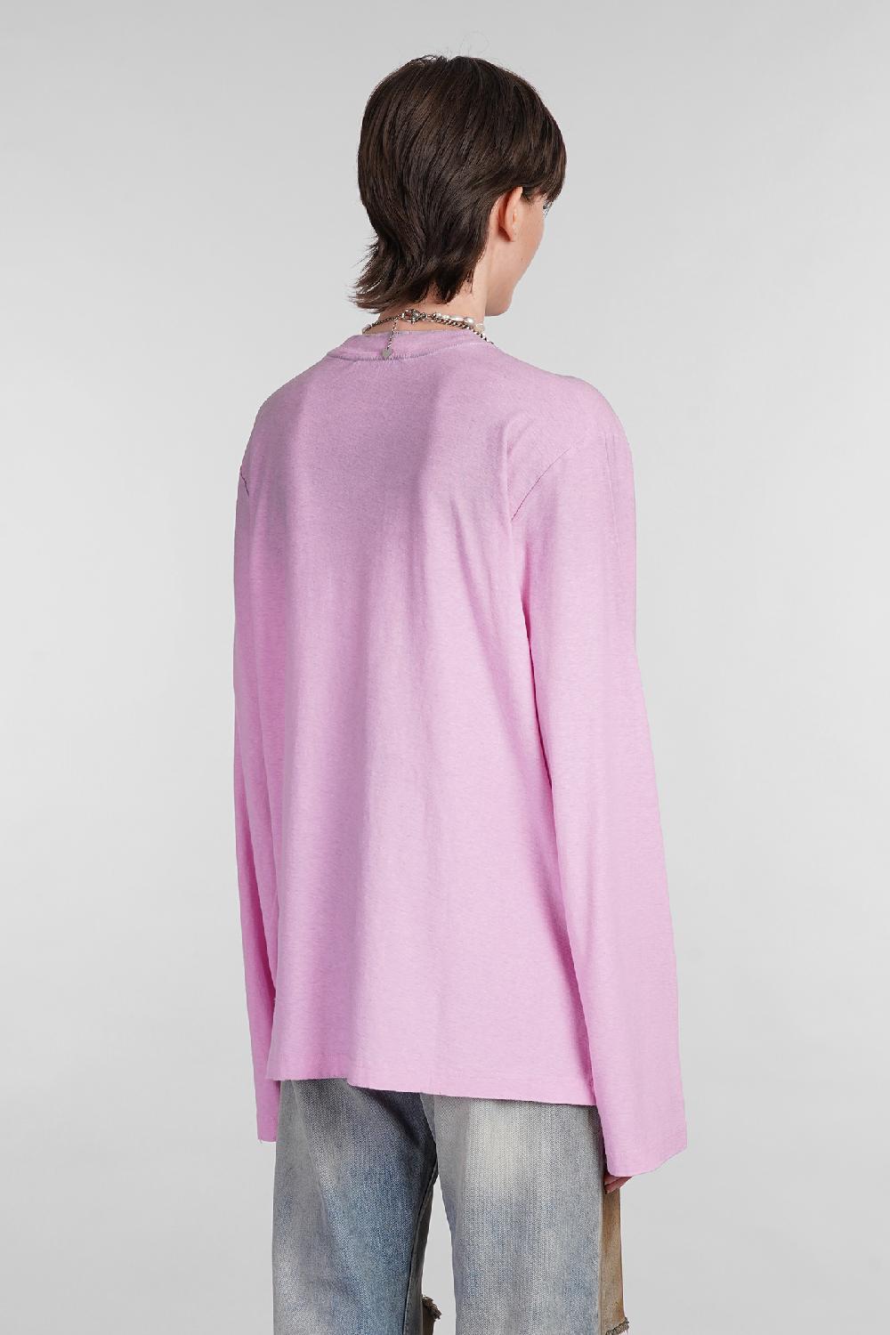 Deliberti Acne Studios T-shirt in cotone rosa cod. 402638 - Deliberti The Luxury Shopping Vendita Calda