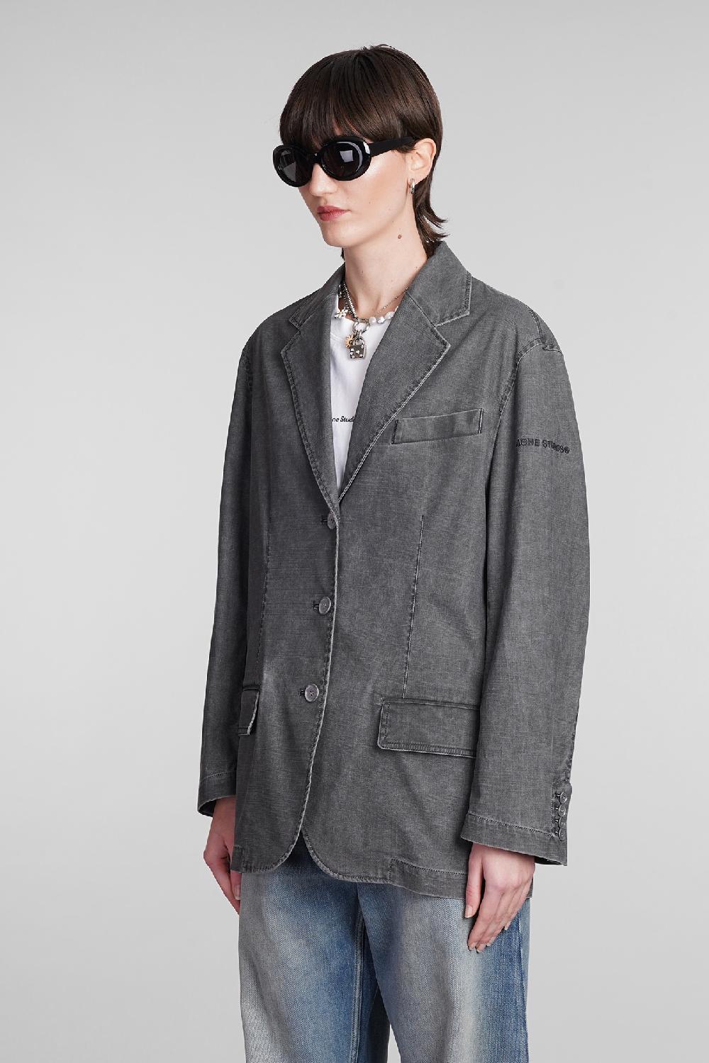Deliberti Acne Studios Blazer in cotone grigio cod. 393872 - Deliberti The Luxury Shopping Promozione temporanea