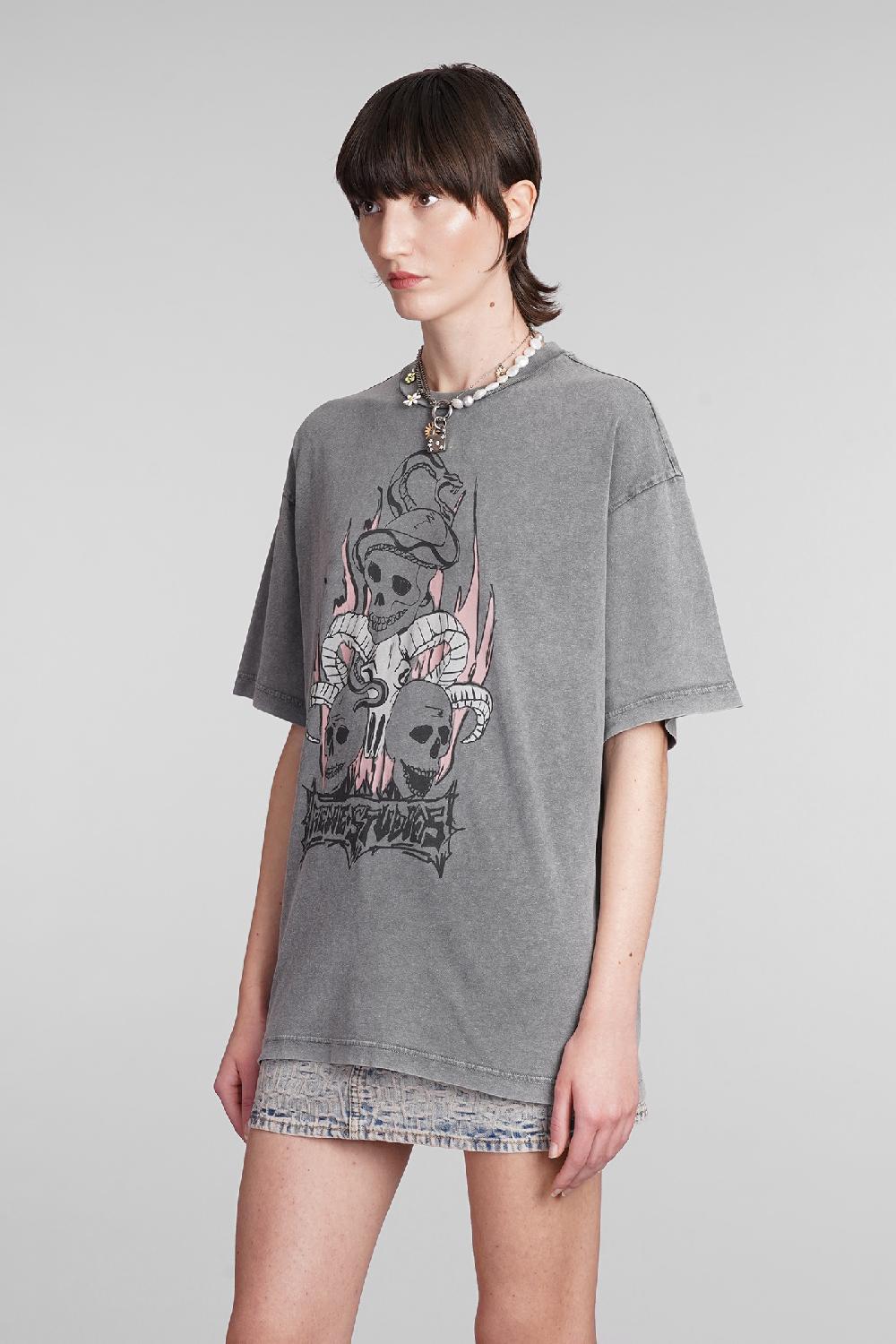 Deliberti Acne Studios T-shirt in cotone grigio cod. 393879 - Deliberti The Luxury Shopping Saldi Di Fabbrica
