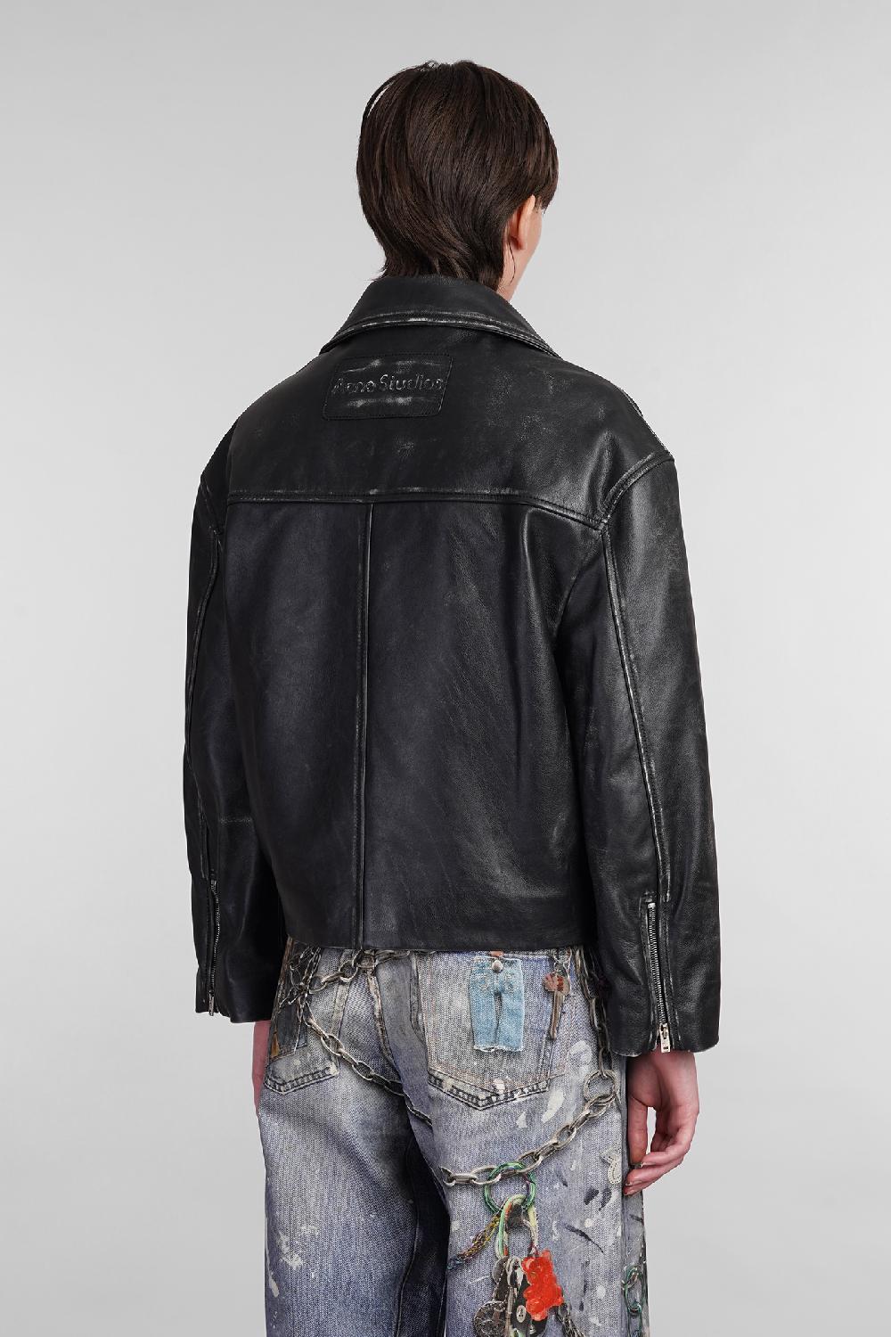 Deliberti Acne Studios Giacca in pelle in pelle nera cod. 402646 - Deliberti The Luxury Shopping Negozio