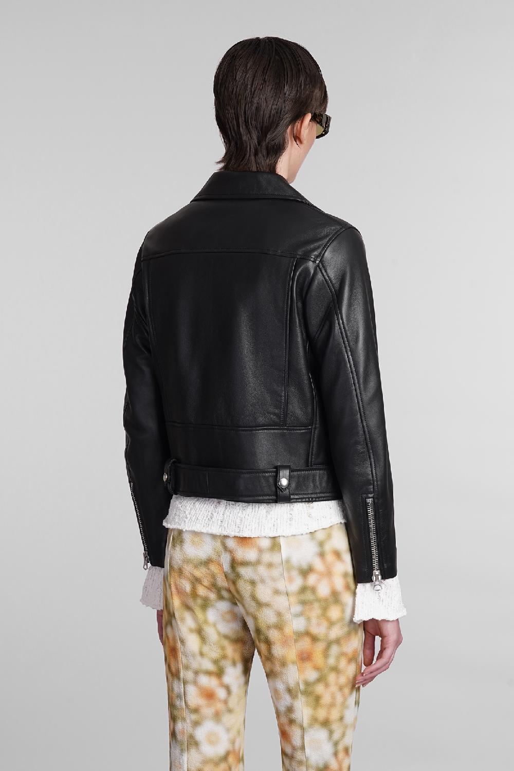 Deliberti Acne Studios Giacca biker in pelle nera cod. 393869 - Deliberti The Luxury Shopping Discount Store per i nuovi prodotti