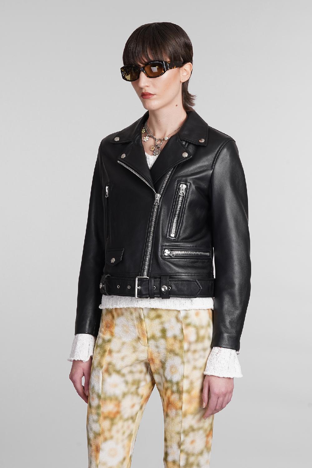 Deliberti Acne Studios Giacca biker in pelle nera cod. 393869 - Deliberti The Luxury Shopping Discount Store per i nuovi prodotti