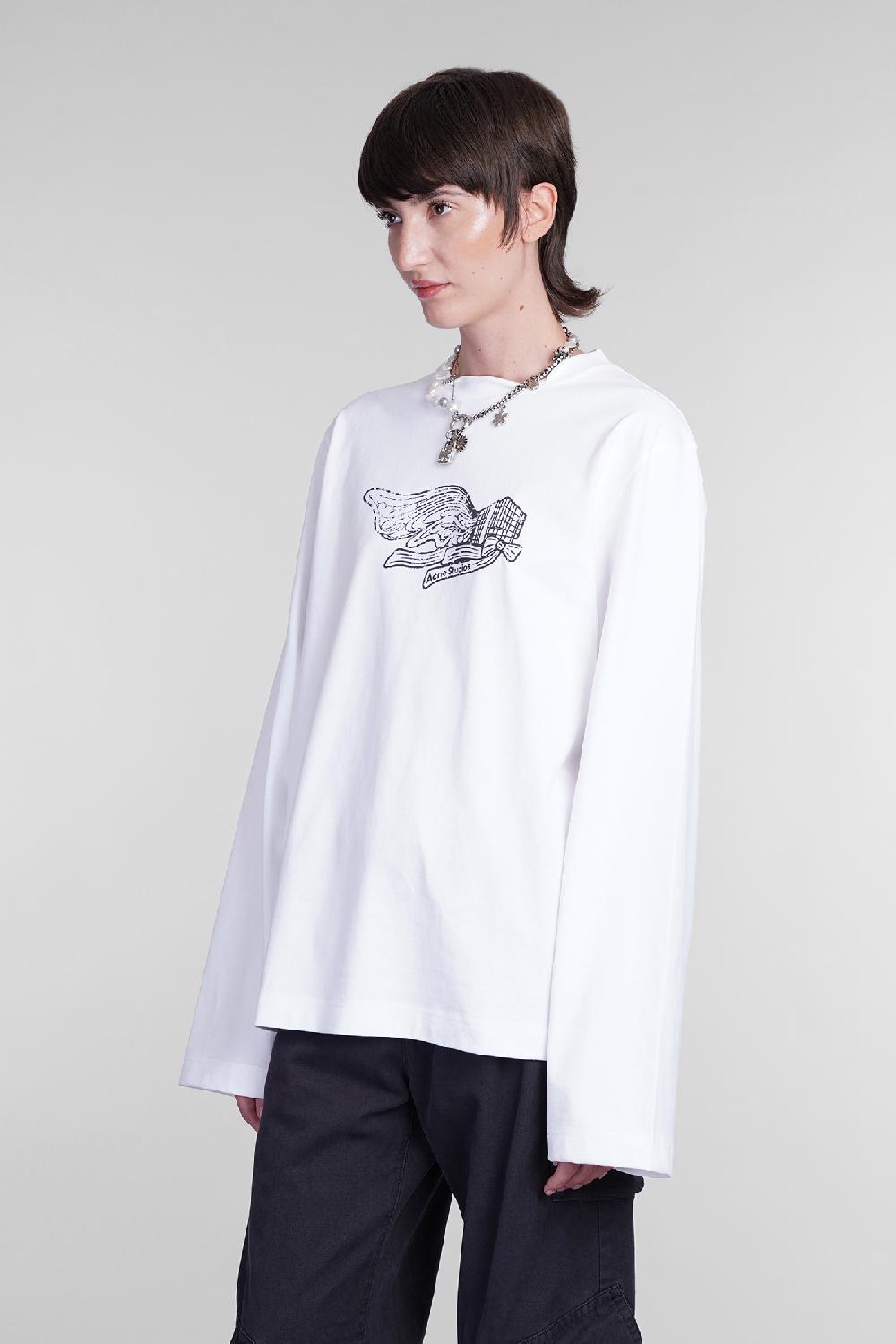 Deliberti Acne Studios T-shirt in cotone bianco cod. 405580 - Deliberti The Luxury Shopping Italy