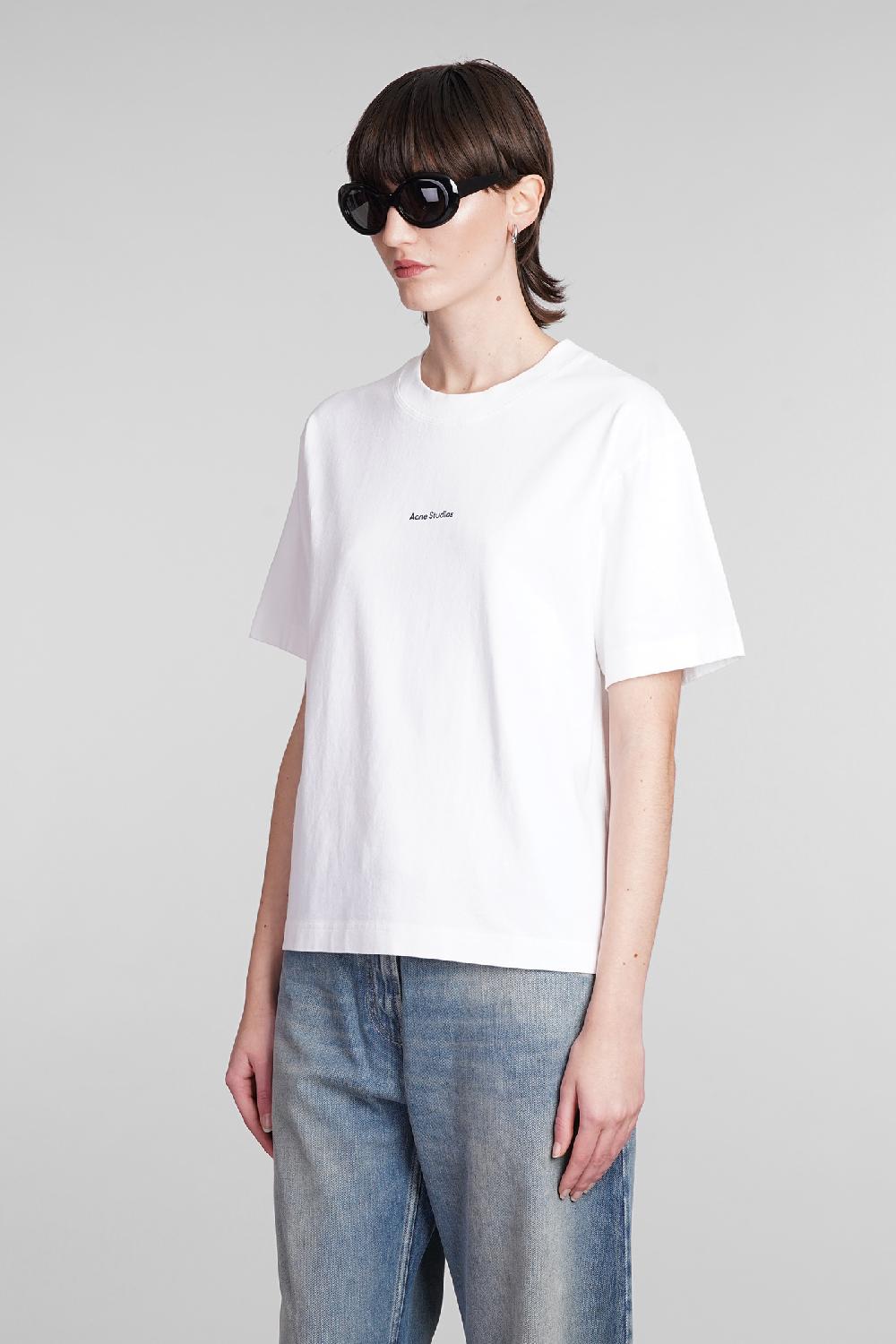 Deliberti Acne Studios T-shirt in cotone bianco cod. 393901 - Deliberti The Luxury Shopping Vendita