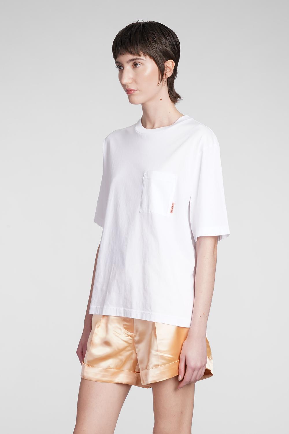Deliberti Acne Studios T-shirt pocket in cotone bianco cod. 372359 - Deliberti The Luxury Shopping In vendita