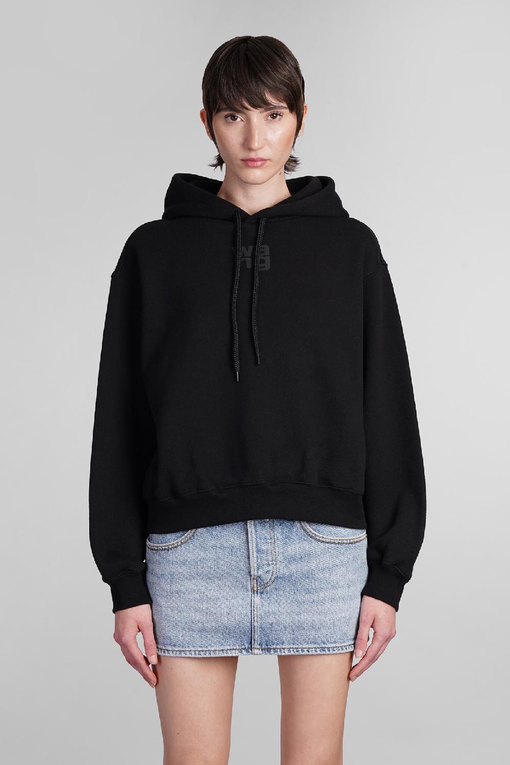 Deliberti Alexander Wang Felpa in cotone nero cod. 401751 - Deliberti The Luxury Shopping