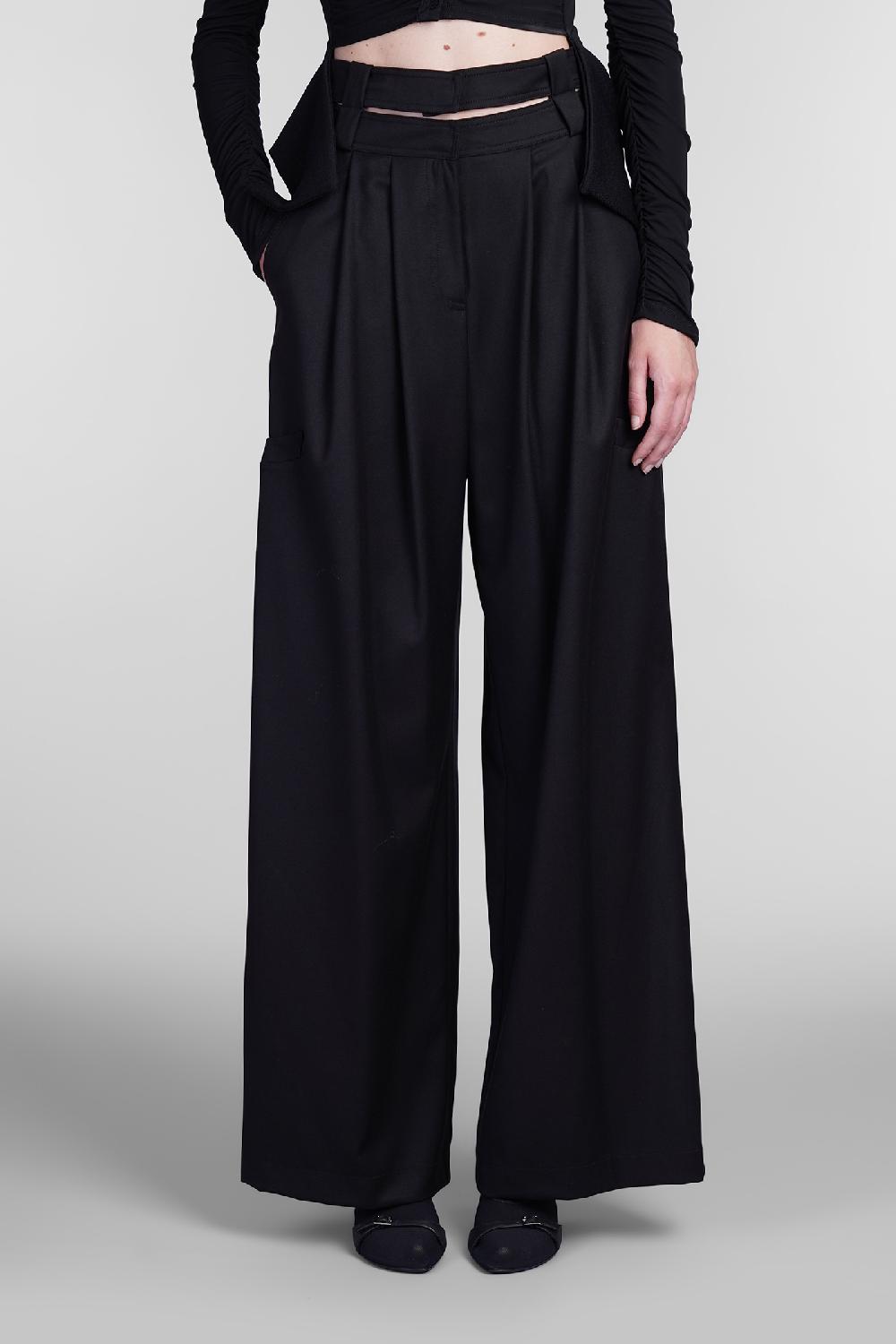 Deliberti Andreadamo Pantalone in poliestere nero cod. 405561 - Deliberti The Luxury Shopping