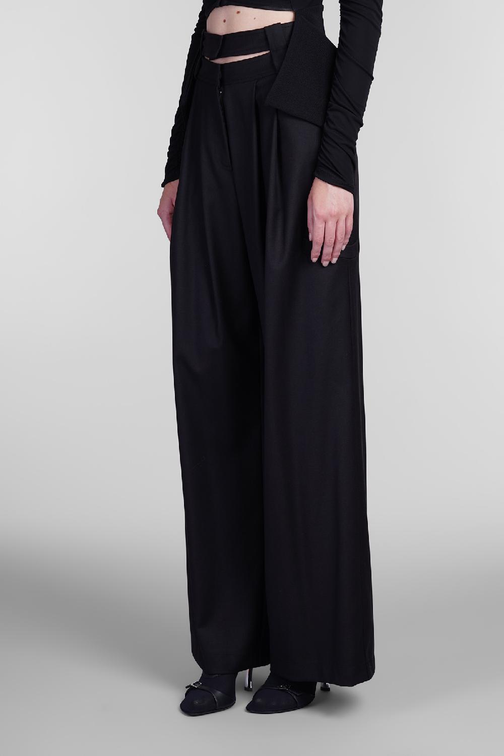 Deliberti Andreadamo Pantalone in poliestere nero cod. 405561 - Deliberti The Luxury Shopping Sconto