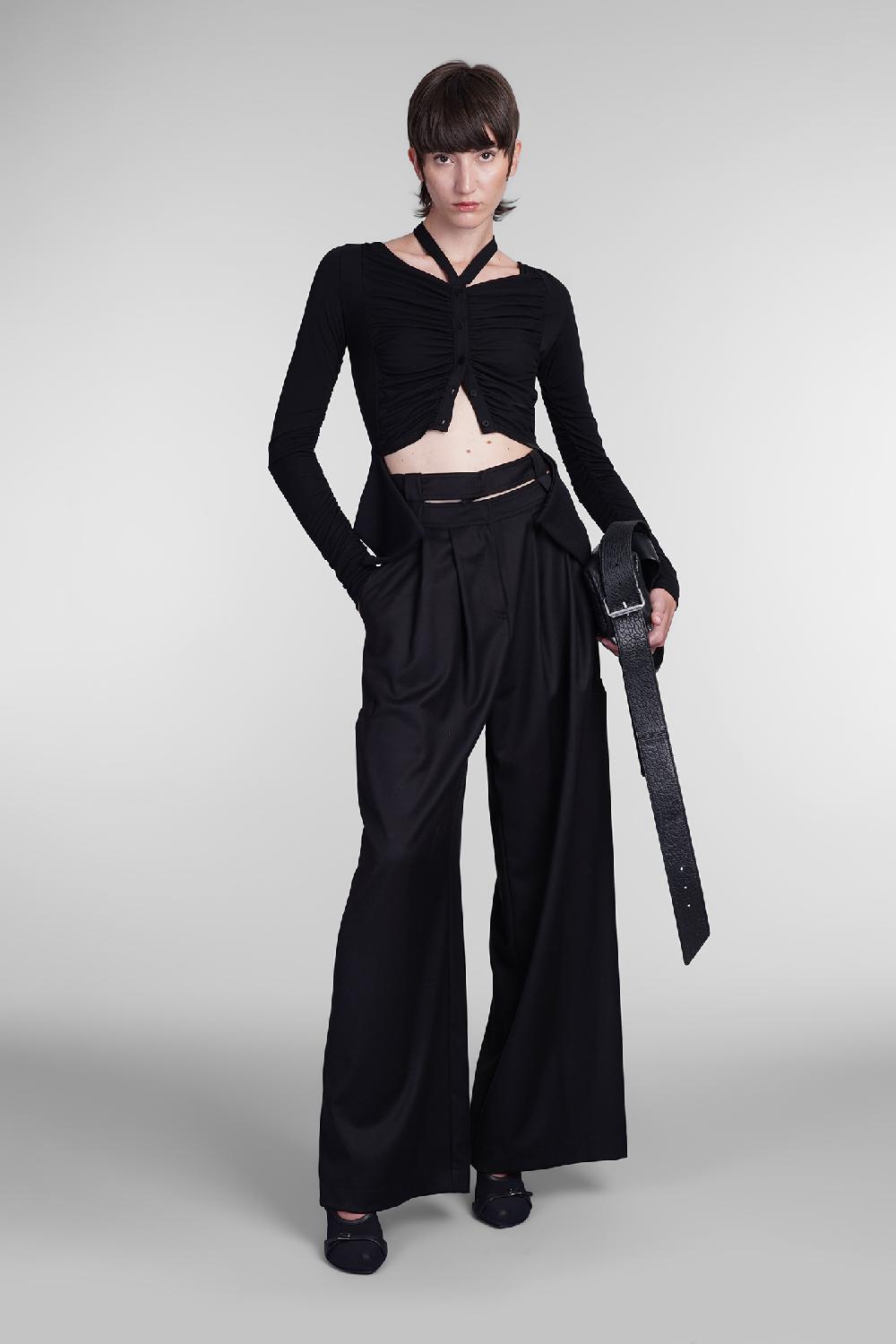 Deliberti Andreadamo Topwear in viscosa nera cod. 405557 - Deliberti The Luxury Shopping Offerta