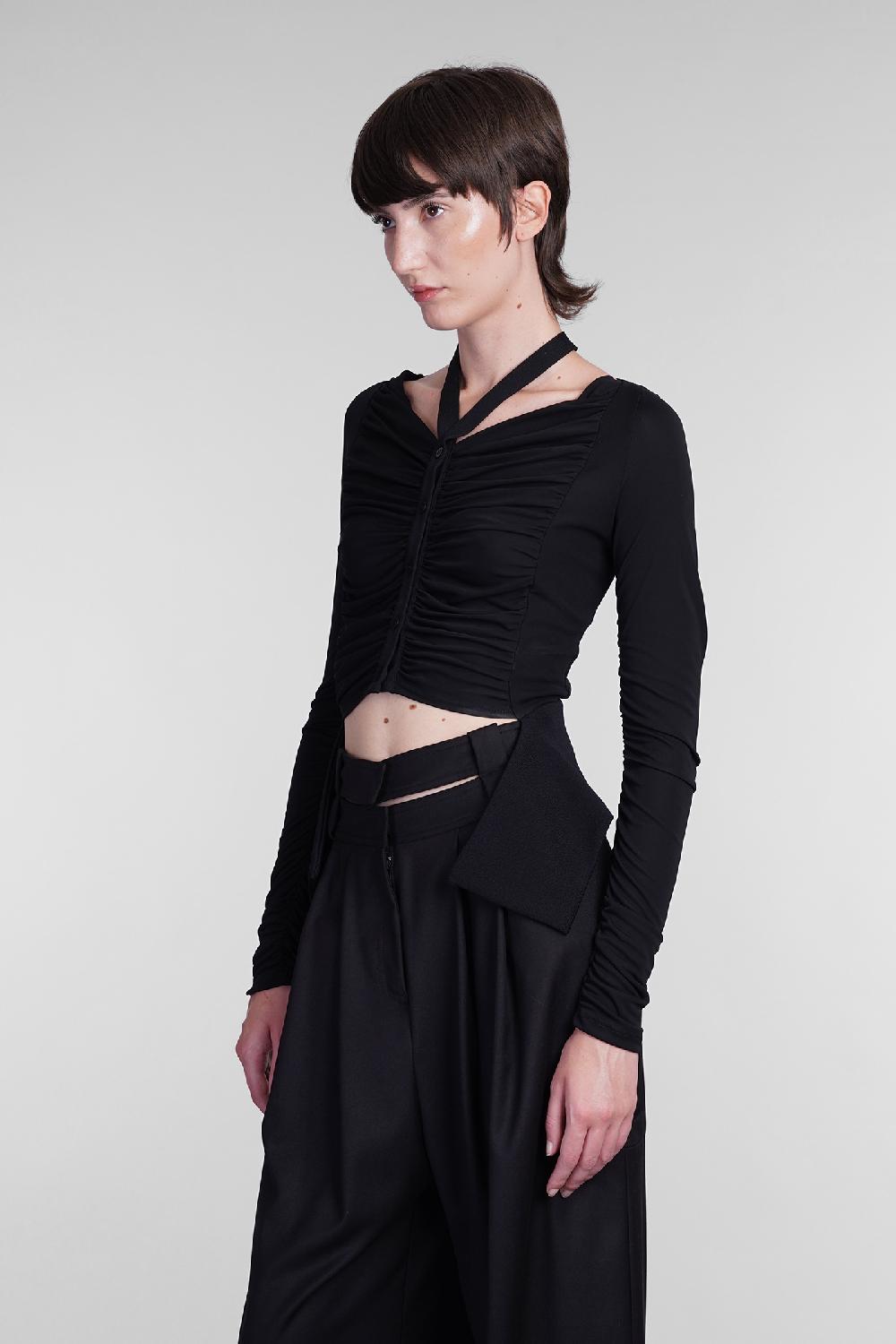 Deliberti Andreadamo Topwear in viscosa nera cod. 405557 - Deliberti The Luxury Shopping Offerta