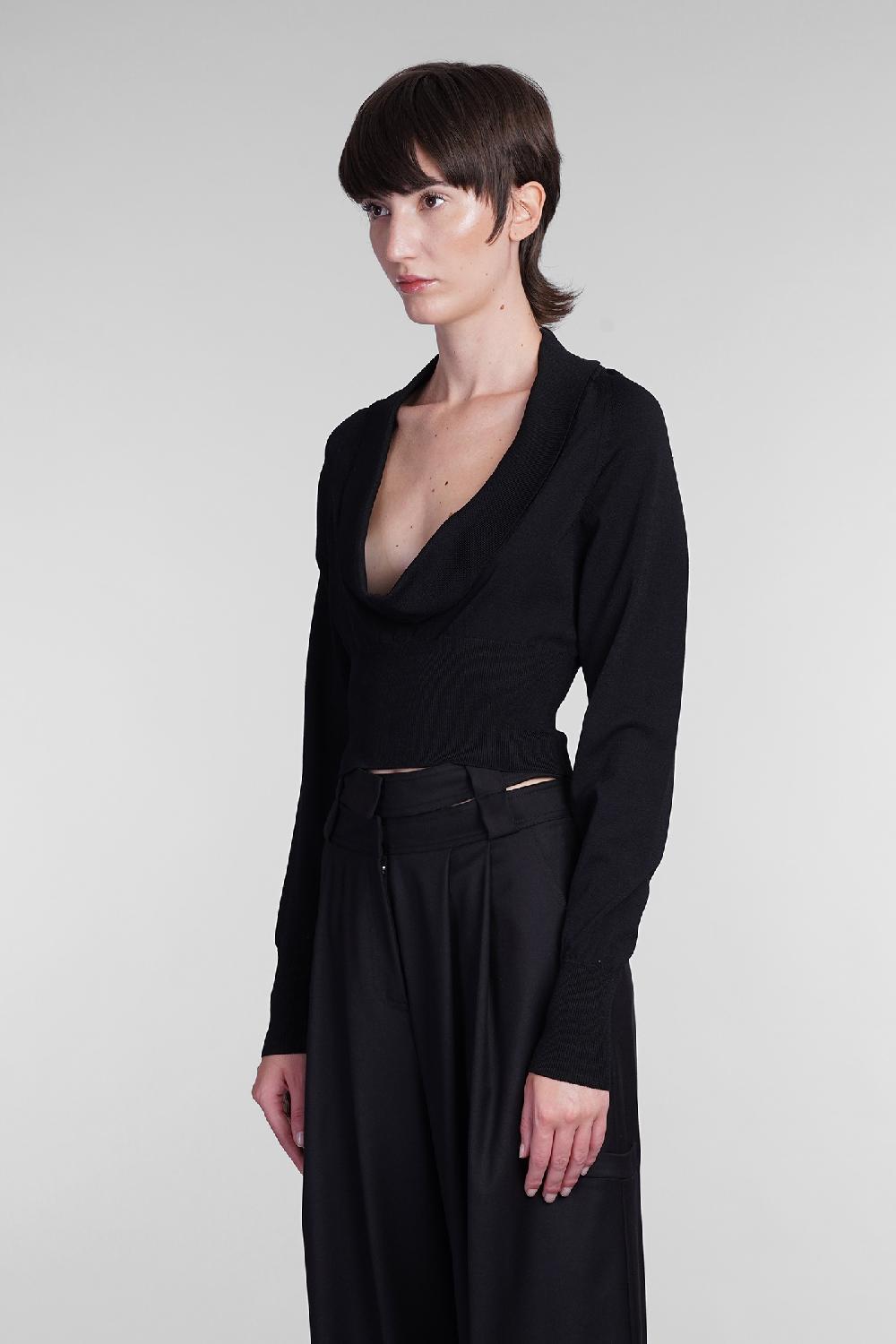 Deliberti Andreadamo Topwear in viscosa nera cod. 404408 - Deliberti The Luxury Shopping Smaltimento dello stoccaggio