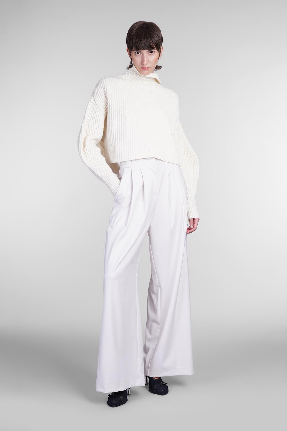 Deliberti Andreadamo Pantalone in poliestere bianco cod. 405560 - Deliberti The Luxury Shopping Vendita Calda