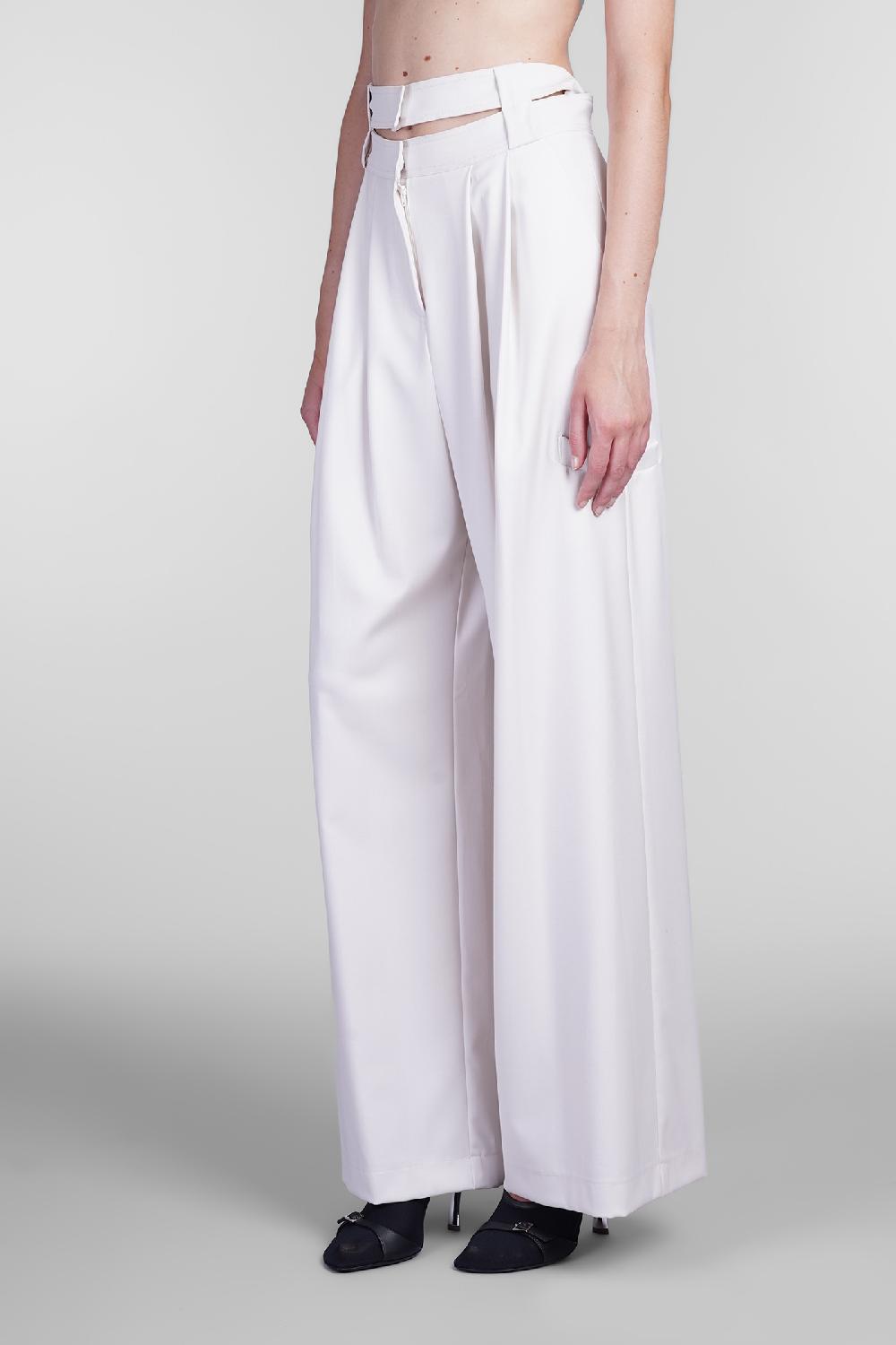 Deliberti Andreadamo Pantalone in poliestere bianco cod. 405560 - Deliberti The Luxury Shopping Vendita Calda