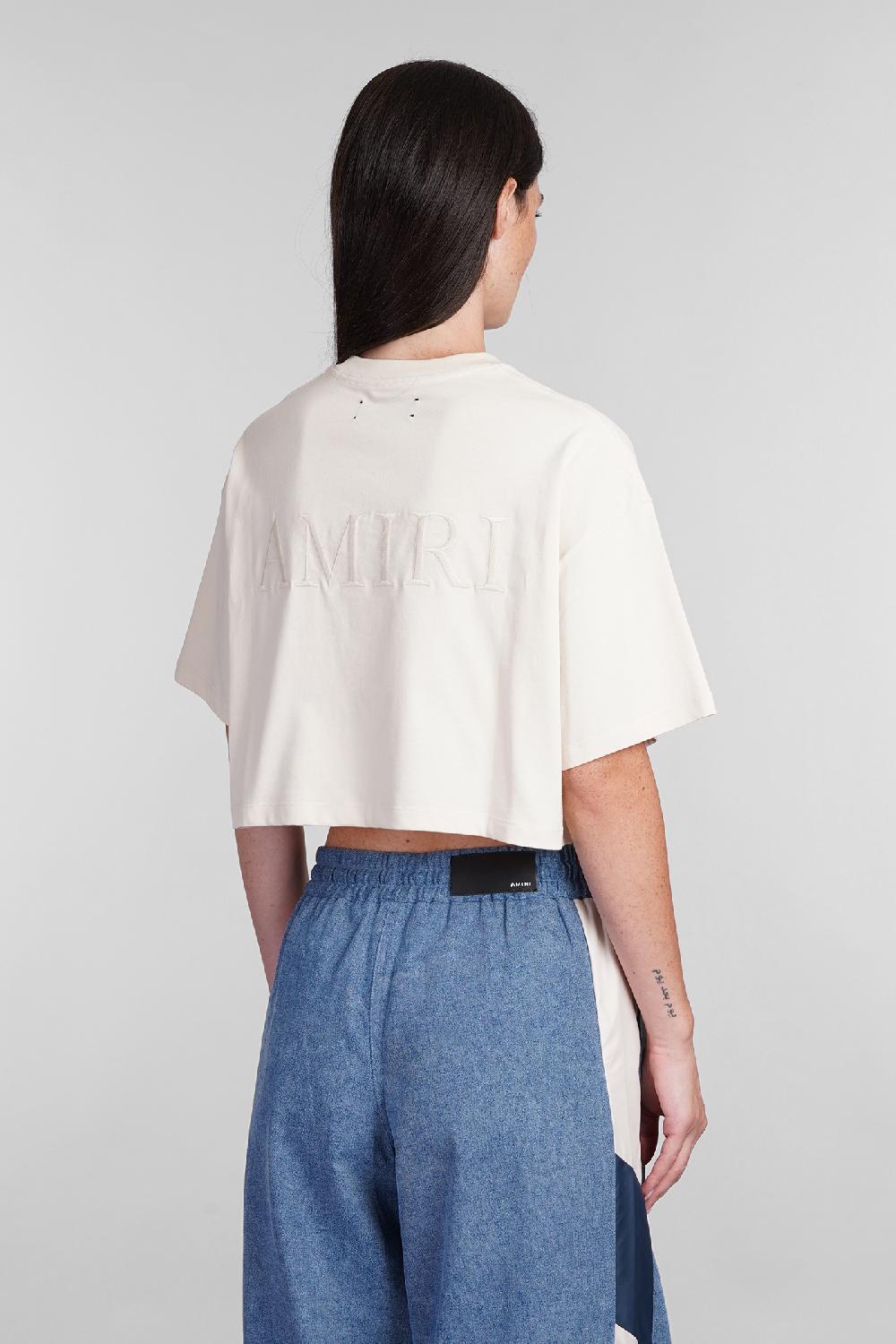 Deliberti Amiri T-shirt in cotone beige cod. 401273 - Deliberti The Luxury Shopping Saldi Di Fabbrica