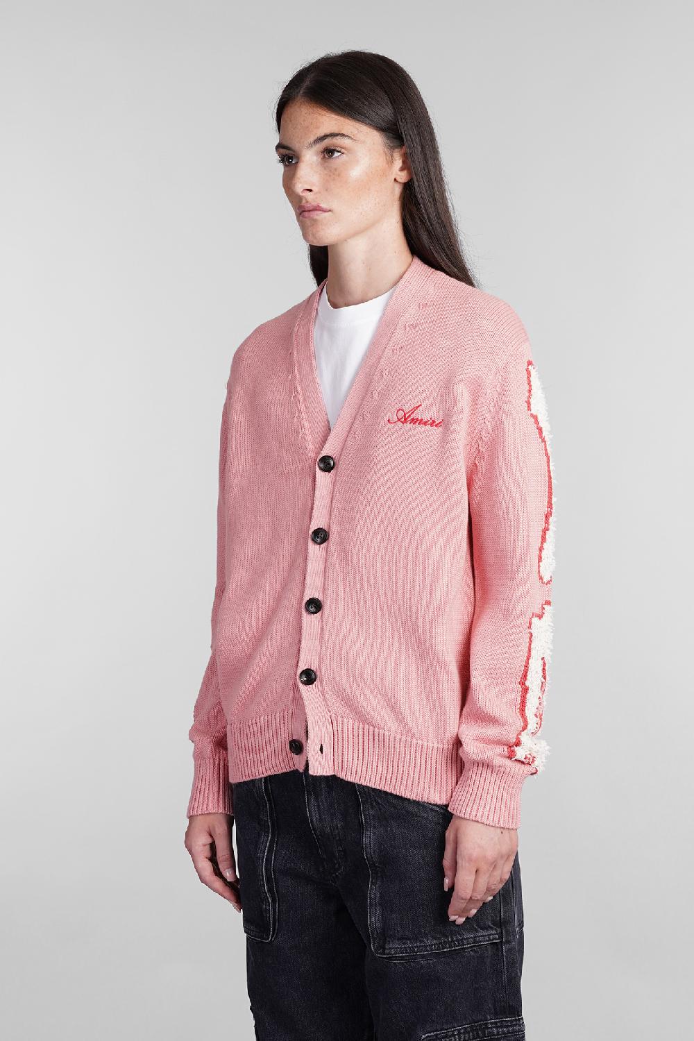 Deliberti Amiri Cardigan in lana rosa cod. 405355 - Deliberti The Luxury Shopping Negozio