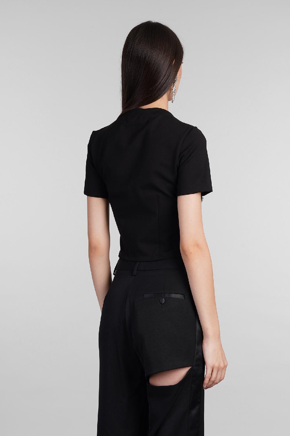 Deliberti Area T-shirt in rayon nero cod. 406969 - Deliberti The Luxury Shopping 2025