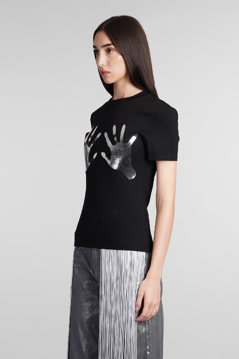 Deliberti Area T-shirt in viscosa nera cod. 409260 - Deliberti The Luxury Shopping Vendita