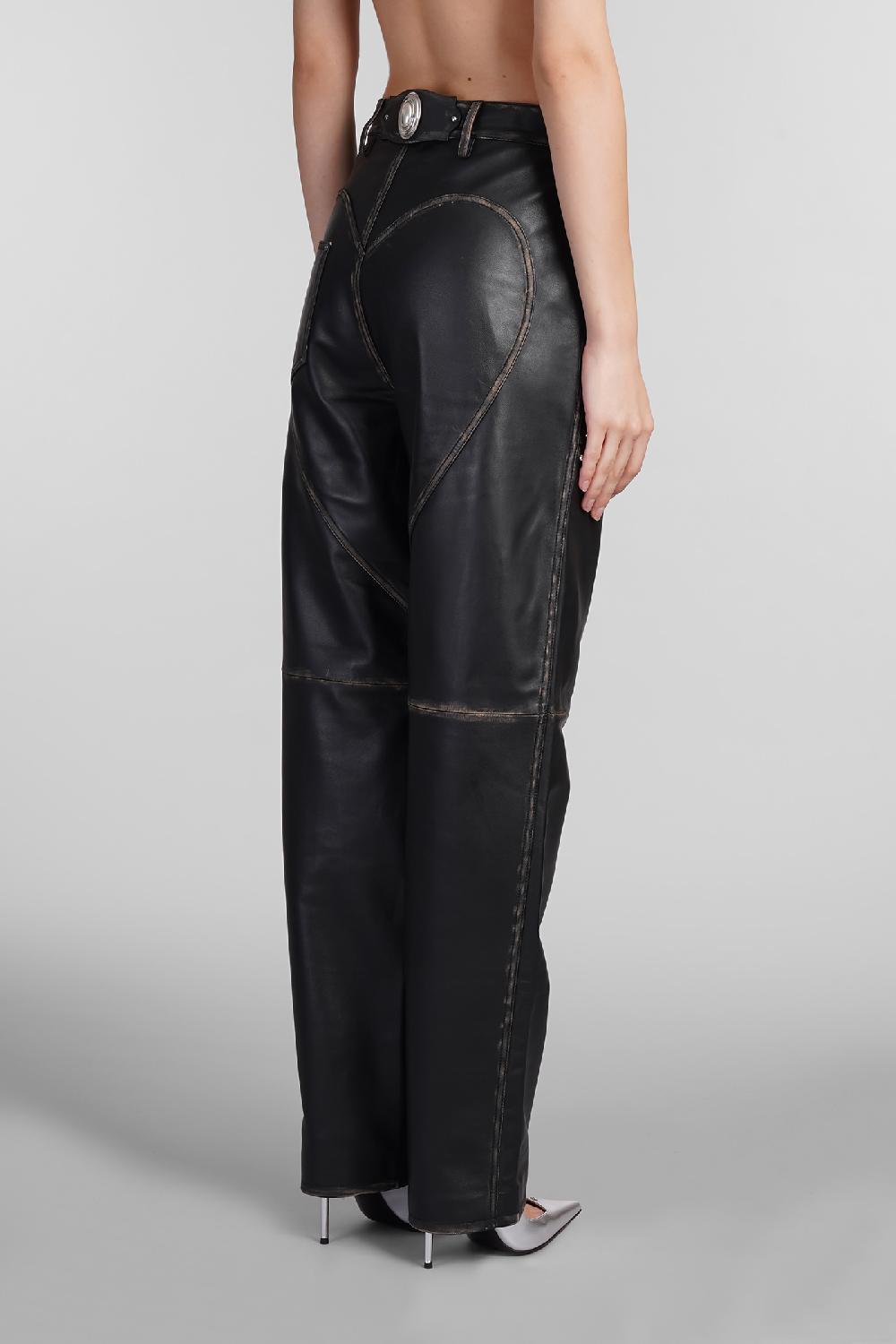 Deliberti Area Pantalone in pelle nera cod. 409264 - Deliberti The Luxury Shopping Convenienza
