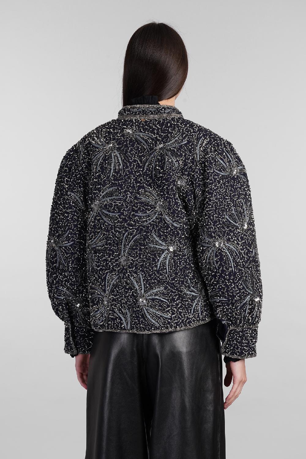 Deliberti Antik Batik Giacca casual matari in viscosa blu cod. 406695 - Deliberti The Luxury Shopping Online