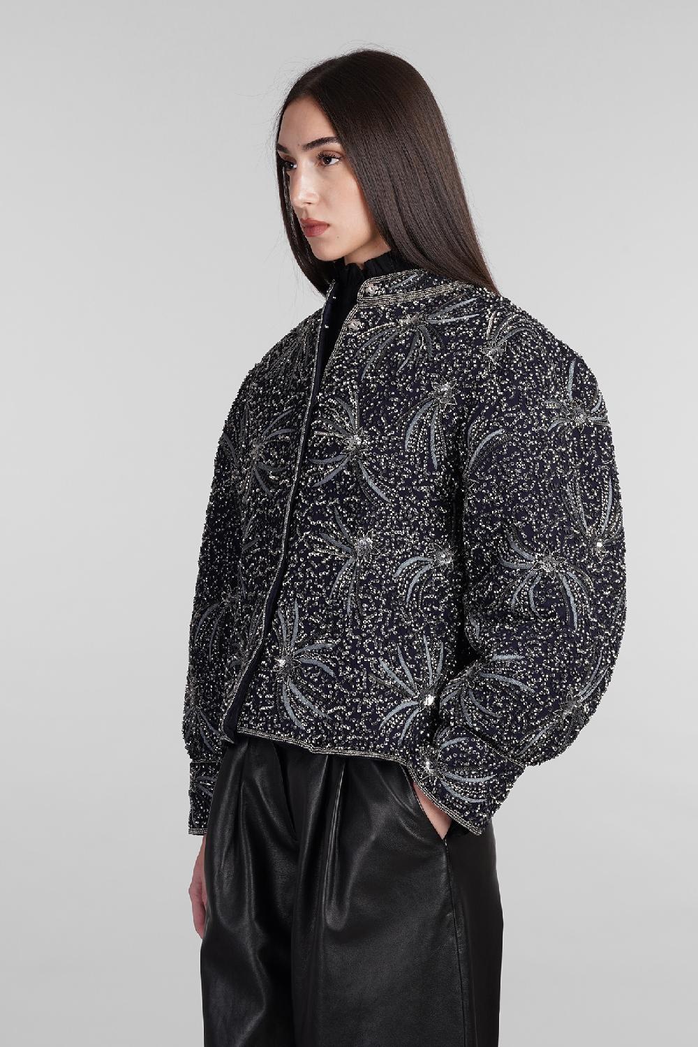 Deliberti Antik Batik Giacca casual matari in viscosa blu cod. 406695 - Deliberti The Luxury Shopping Online