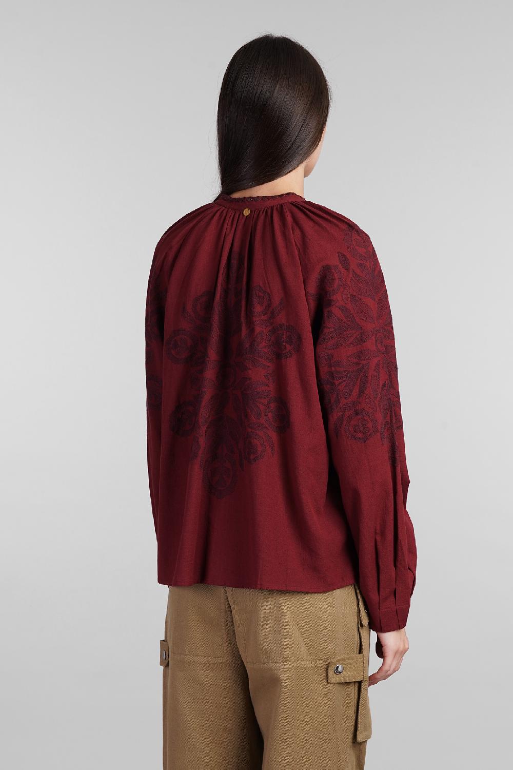 Deliberti Antik Batik Camicia eglantine in cotone bordeaux cod. 406692 - Deliberti The Luxury Shopping In Vendita