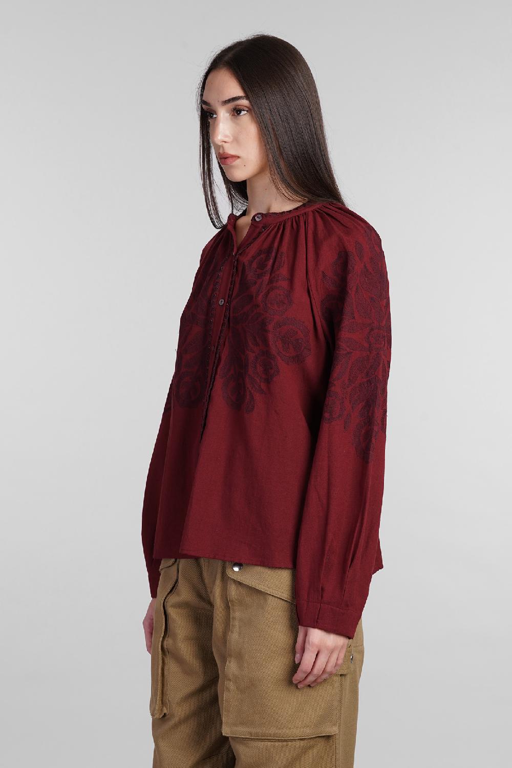 Deliberti Antik Batik Camicia eglantine in cotone bordeaux cod. 406692 - Deliberti The Luxury Shopping In Vendita