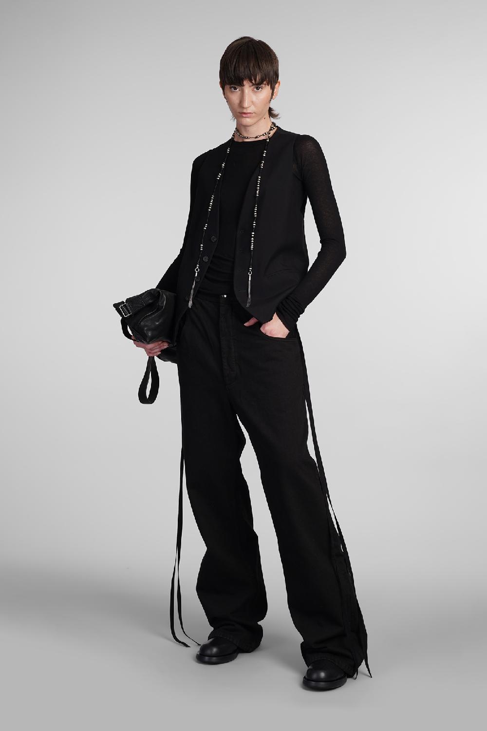 Deliberti Ann Demeulemeester Jeans polly in cotone nero cod. 406851 - Deliberti The Luxury Shopping Vendita Economica