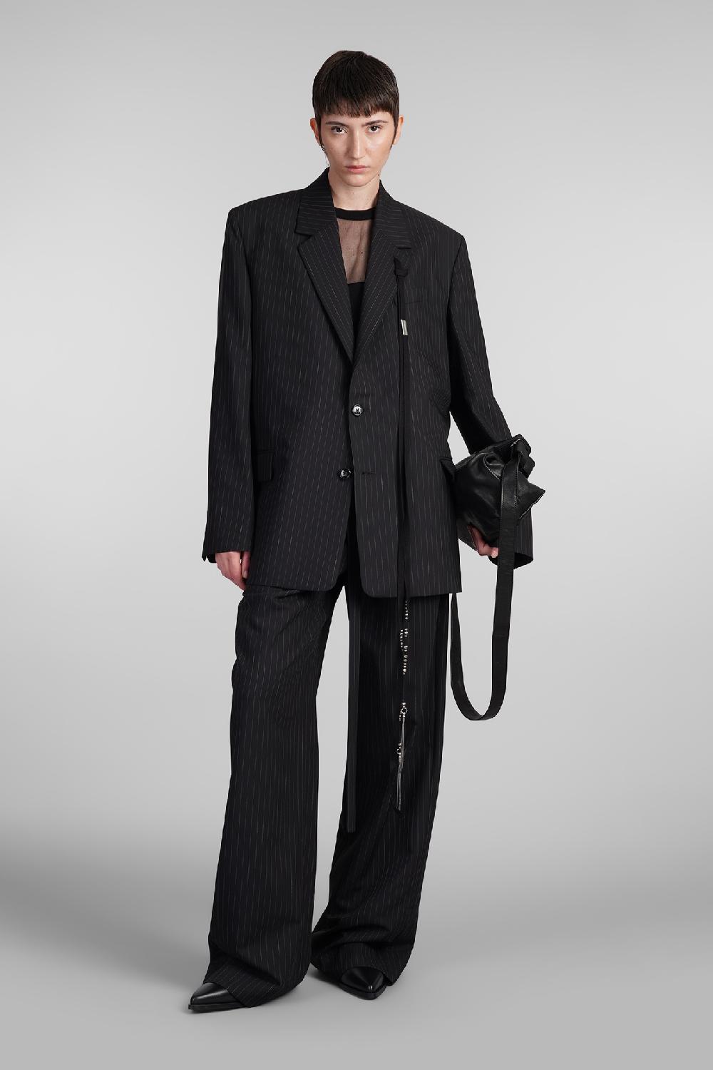 Deliberti Ann Demeulemeester Blazer lizzie in lana nera cod. 409431 - Deliberti The Luxury Shopping Vendite Flash