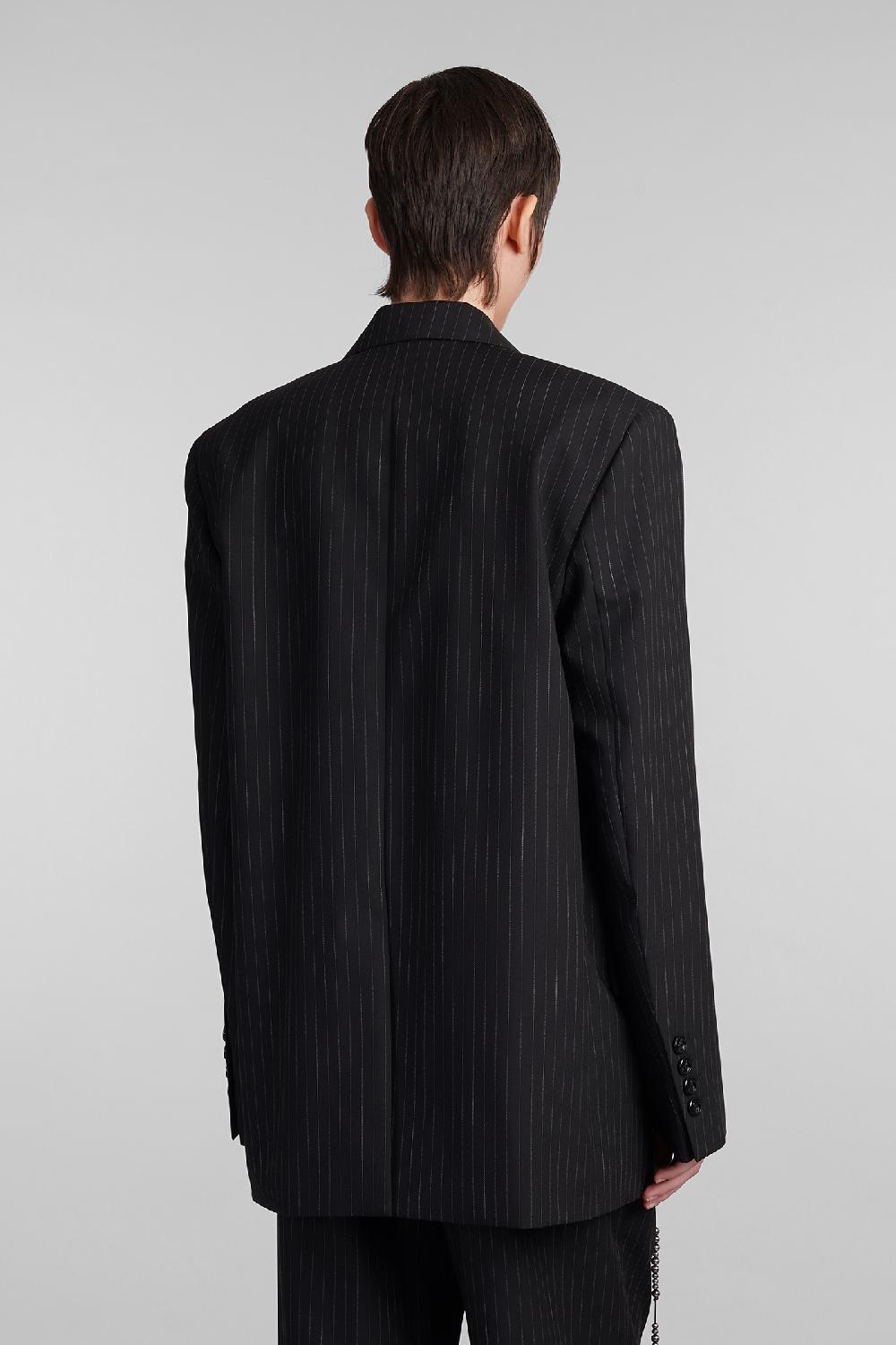 Deliberti Ann Demeulemeester Blazer lizzie in lana nera cod. 409431 - Deliberti The Luxury Shopping Vendite Flash