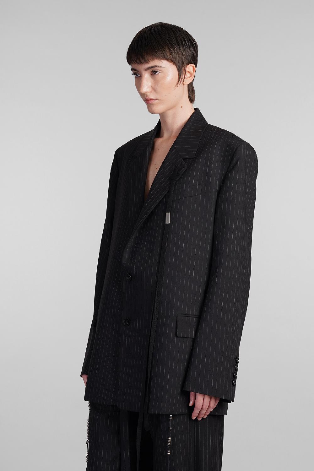 Deliberti Ann Demeulemeester Blazer lizzie in lana nera cod. 409431 - Deliberti The Luxury Shopping Vendite Flash